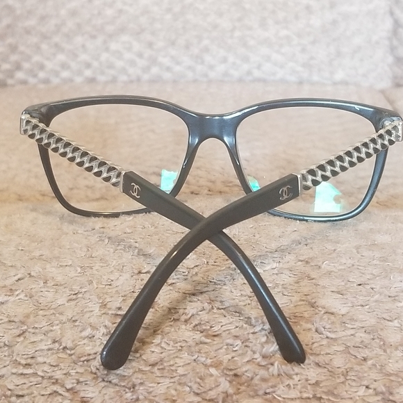 Chanel Women's Glasses Frames and Case Adults Black Gold - Picture 9 of 16